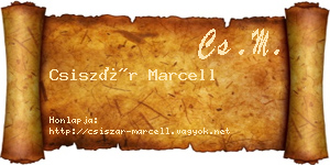 Csiszár Marcell névjegykártya